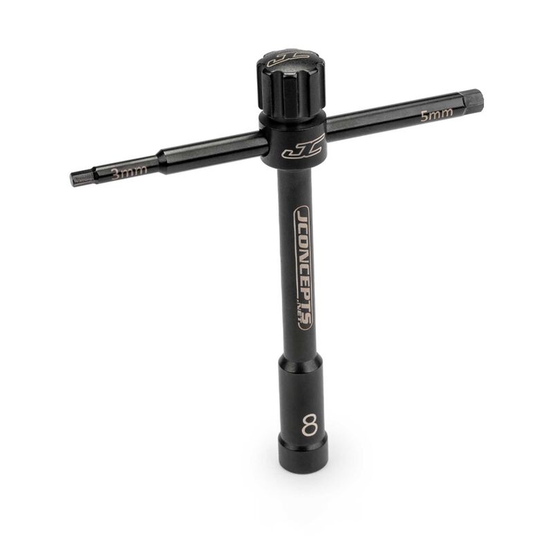 Steel Glow Plug Multi-Wrench (8mm Socket, 3mm Hex, 5mm Hex)