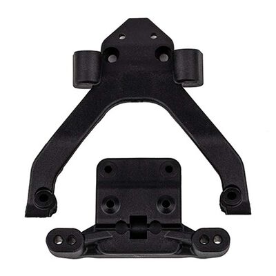 Angled Front Top Plate and Ballstud Mount, 1/10 Team Associated RC10B6.4 Angled Front Top Plate and Ballstud Mount, 1/10 Team Associated RC10B6.4