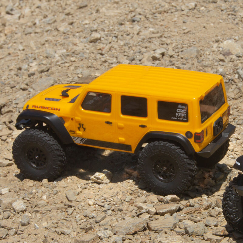1/24 SCX24 2019 Jeep Wrangler JLU CRC 4WD Rock Crawler Brushed RTR, Yellow