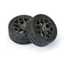 1/8 Vector S3 Front/Rear 35/85 2.4" Belted Mounted Tires, 14mm Gray: Vendetta