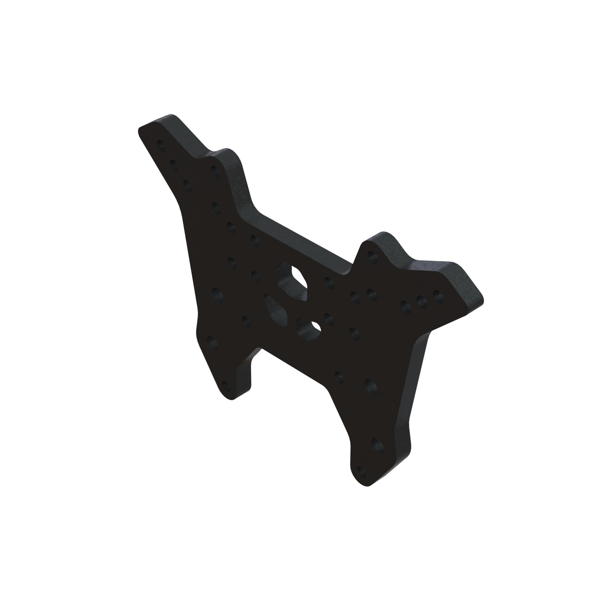 ARRMA Front Shock Tower, Aluminum, Black | Horizon Hobby