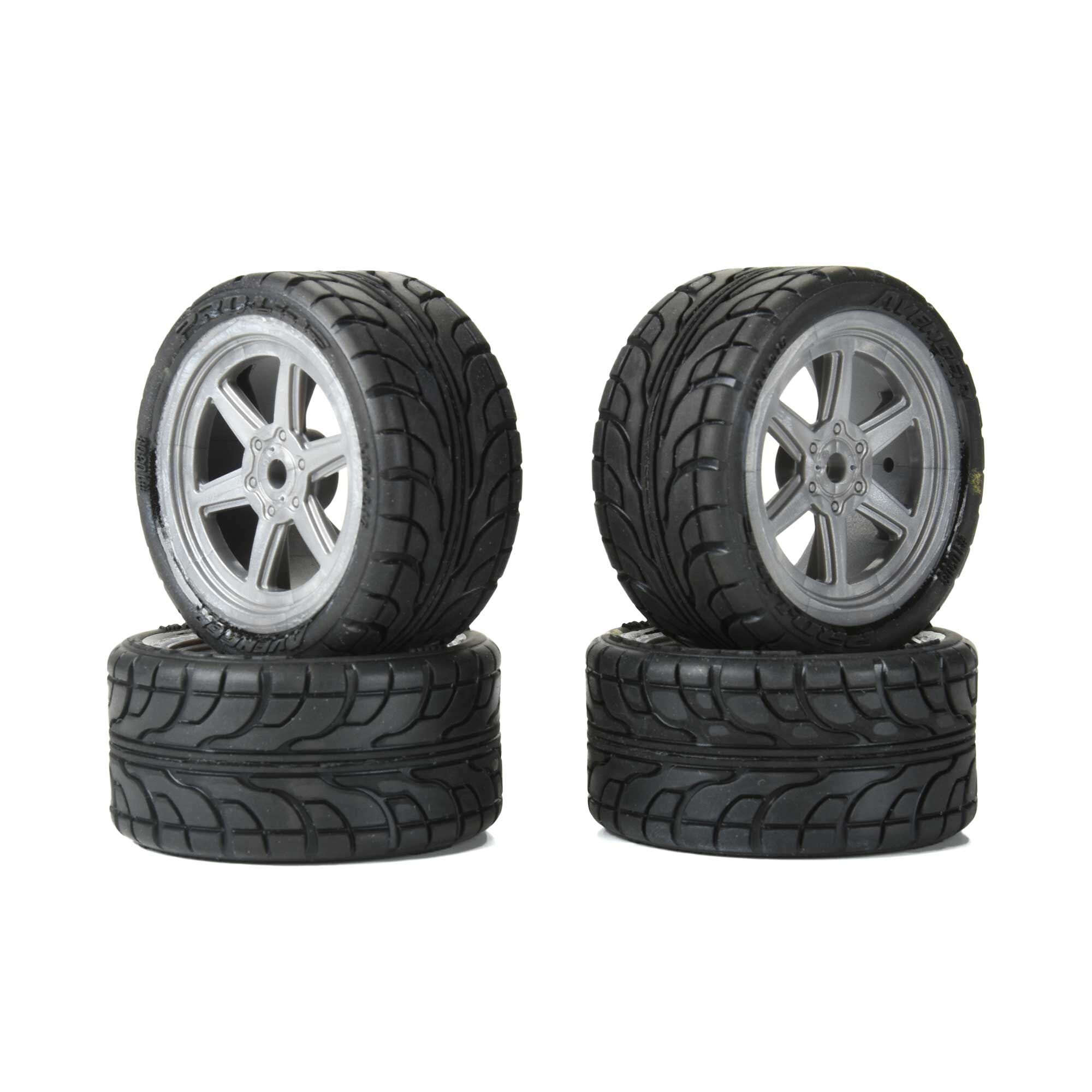 Pro-Line Racing 1/12 Avenger Tire Mounted on Overdrive Gray Wheel