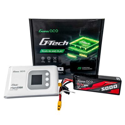 G-Tech Bundle: 5000mAh 3S 60C softpack XT60 + S100 charger G-Tech Bundle: 5000mAh 3S 60C softpack XT60 + S100 charger