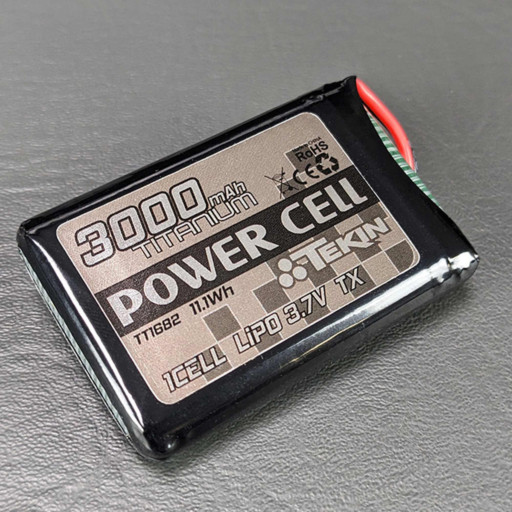 Tekin 3.7V 3000mAh 1S Lipo Transmitter Battery: Sanwa MT-5 / MT-44