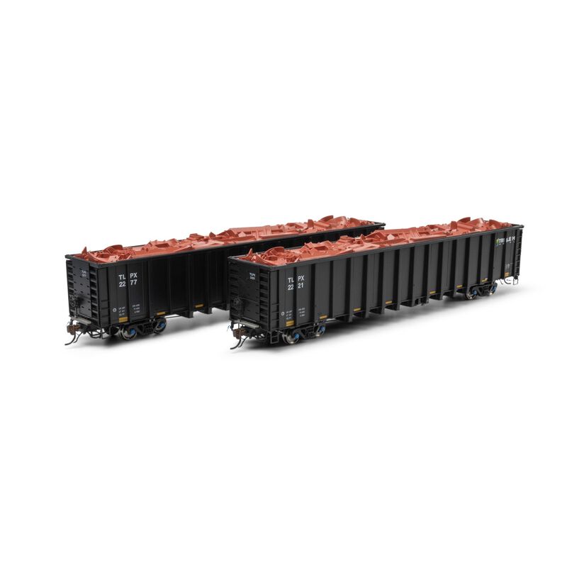 Athearn HO NSC 6000 Gondola with Load, TLPX #2221, 2277 (2)