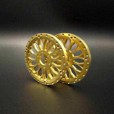 1/10 SHIELD 2.2" Brass Rock Crawler Beadlock Wheel Faces (2) 1/10 SHIELD 2.2" Brass Rock Crawler Beadlock Wheel Faces (2)