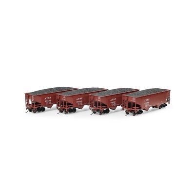 HO 34' 2-Bay Offset Hopper with Coal Load, ATSF #78139 / 78151 / 78160 / 78166 (4) HO 34' 2-Bay Offset Hopper with Coal Load, ATSF #78139 / 78151 / 78160 / 78166 (4)