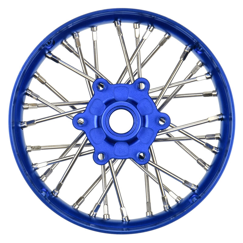 1/4 Pro-Spec Aluminum V2 Bead Front Wheel Blue/Blue (1): Promoto-SM