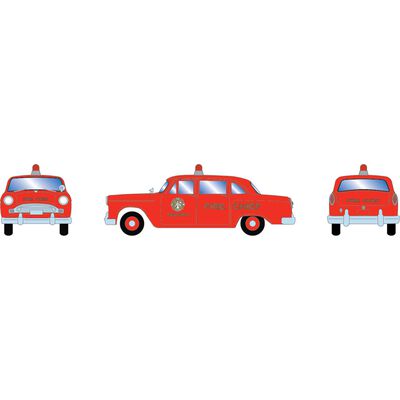 HO ATH 1950's Sedan, Fire Chief Rescue-6 HO ATH 1950's Sedan, Fire Chief Rescue-6