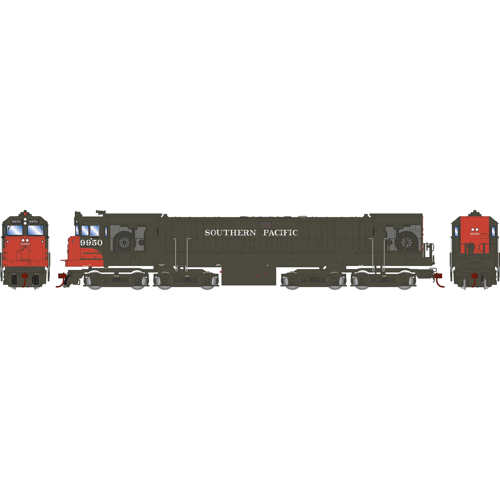 HO U50 Locomotive with DCC & Sound, SP #9950
