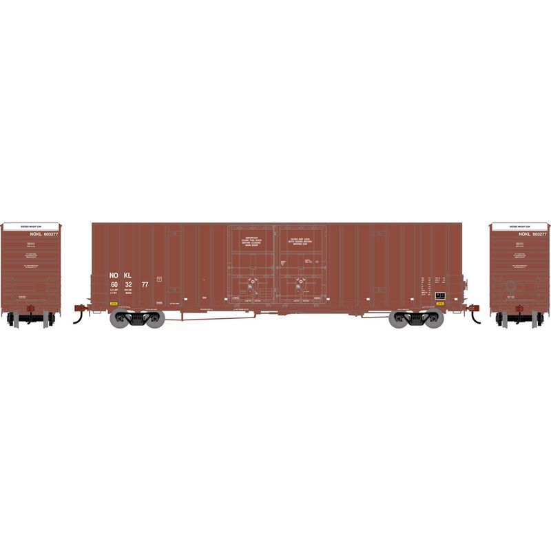 HO ATH 60' Gunderson High Cube Double Door Box Car, NOKL #603277