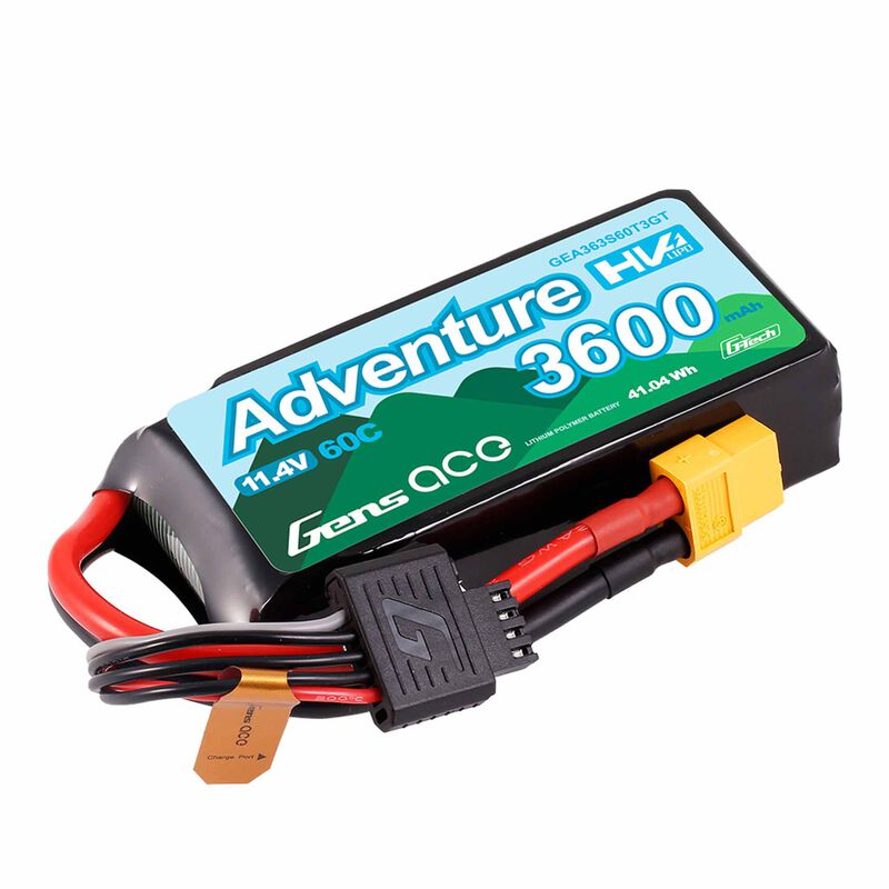 Gens ace 11.4V 4300mAh 3S 60C G-Tech Smart LiPo Battery: Deans 