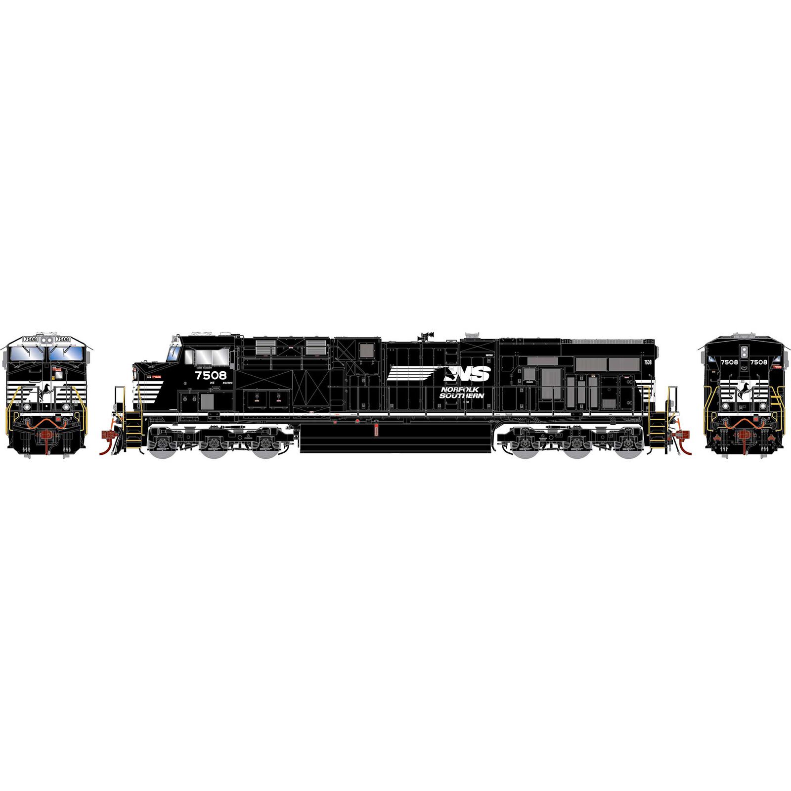 HO ES44DC Locomotive with DCC & Sound, NS #7508