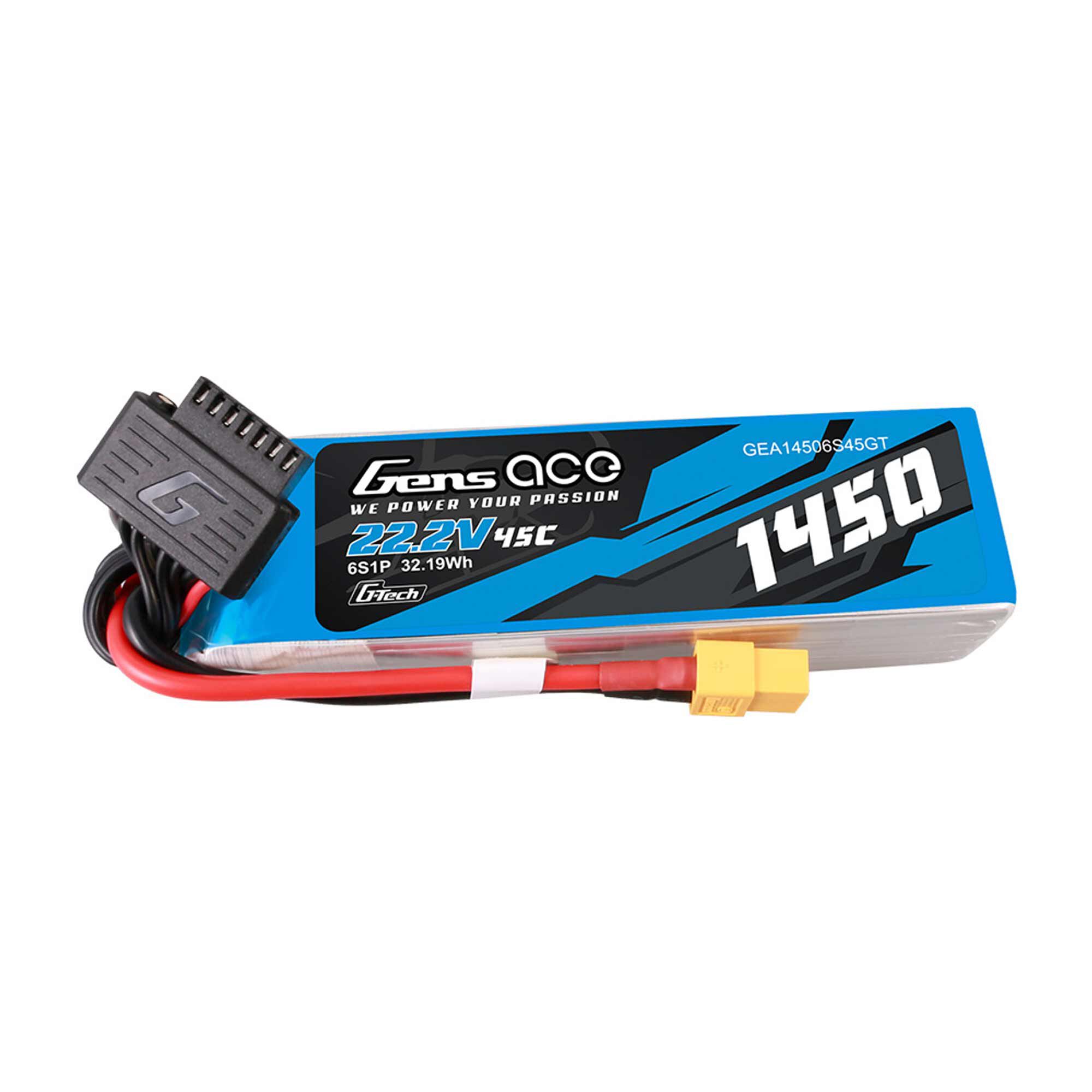 Gens ace Gens ace 22.2V 1450mAh 6S 45C G-Tech LiPo Battery: XT60