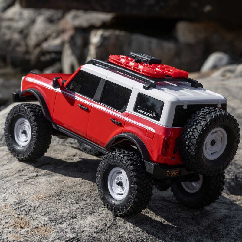 Axial 1/24 SCX24 Ford Bronco Heritage Edition 4X4 RTR Brushed Rock Crawler (Battery & Charger Included), Red