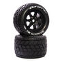 Bandito MT Belt 3.8" Mounted Front/Rear Tires 0 Offset 17mm, Black (2)