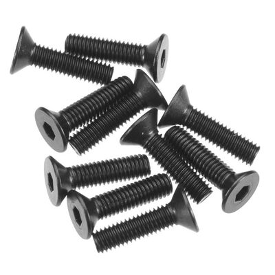 Hex Socket Flat Head M3x12mm, Black (10) Hex Socket Flat Head M3x12mm, Black (10)