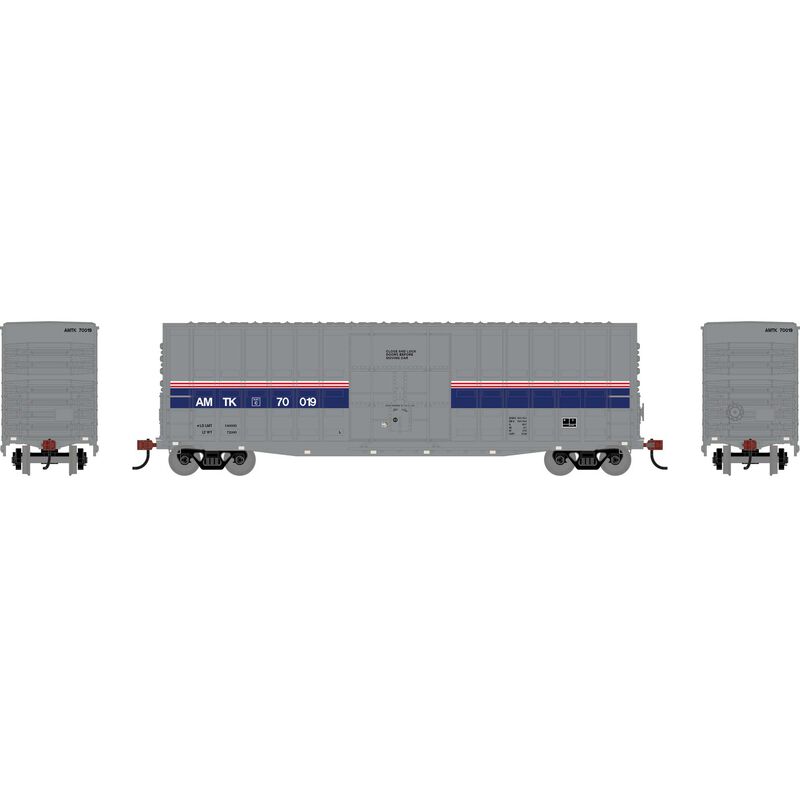 HO RND 50' Waffle High Cube Box Car AMTK Phase IV #70019