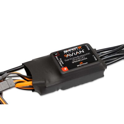 Avian 40-Amp Dual Smart Lite Brushless ESC, 3S-6S: IC5 Avian 40-Amp Dual Smart Lite Brushless ESC, 3S-6S: IC5