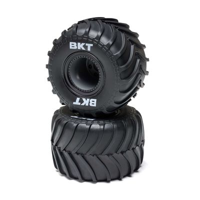 MT Tires, Black Beadlock, Premounted (2): Mini LMT MT Tires, Black Beadlock, Premounted (2): Mini LMT
