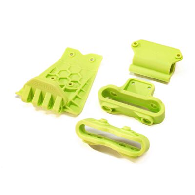 Lower Skid And Bumper Mount Set, Fluorescent Yellow Lower Skid And Bumper Mount Set, Fluorescent Yellow