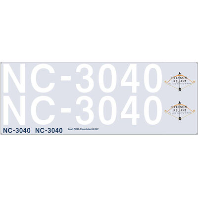 Decals Stinson Reliant Gas EP ARF Decals Stinson Reliant Gas EP ARF