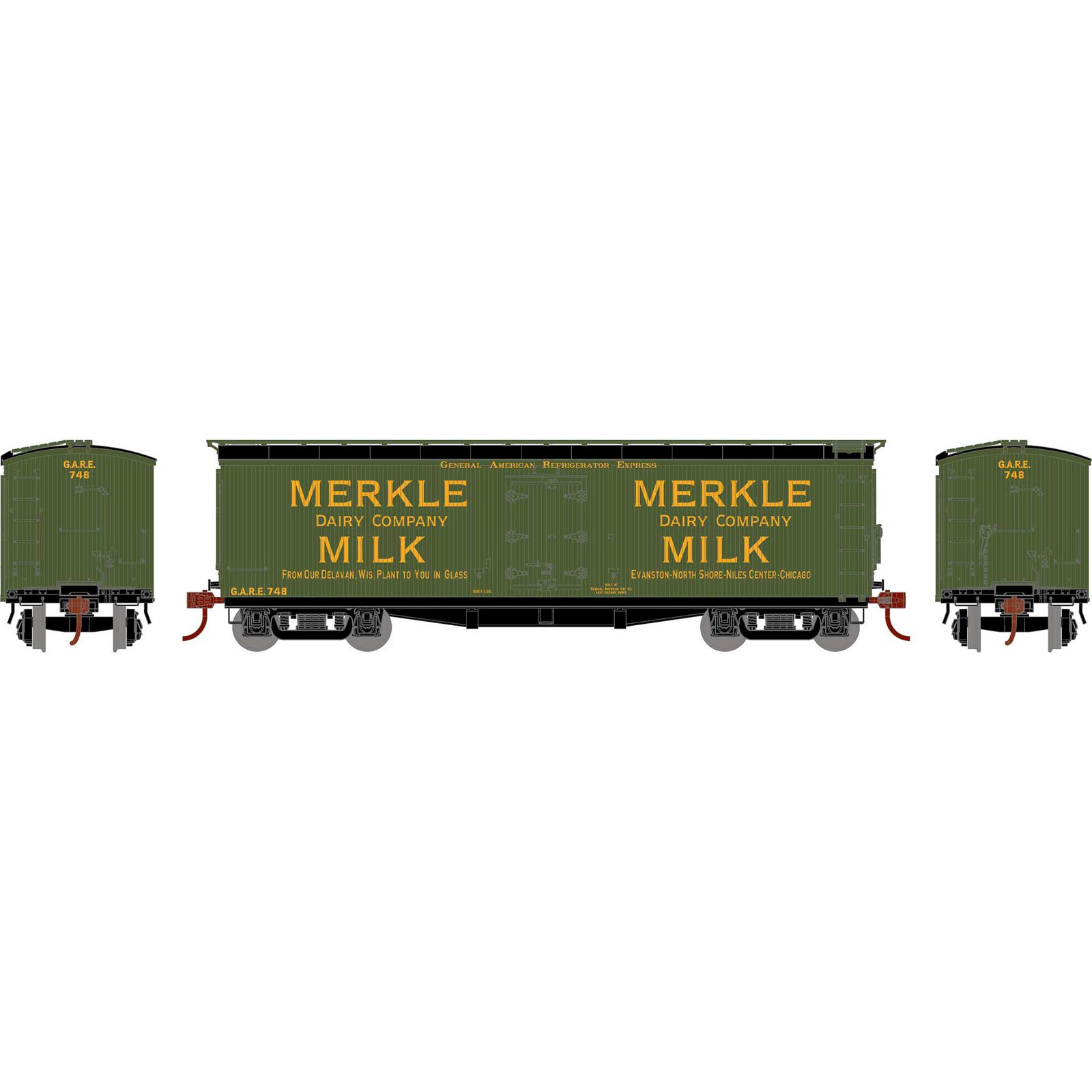 HO 40' Pfaudler Milk Car, Merkle #748
