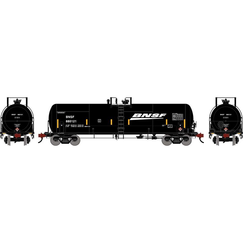 Athearn HO ATH RTC 20,900 Gallon Acid Tank Car, BNSF 'Wedge' #880121