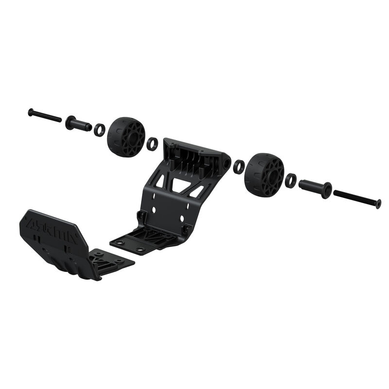 ARRMA Front/Rear Bumper Set with Wheelie Bar Parts, Monster Truck: QUAKE