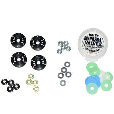 Bypass1⢠Tapered Hi-Flow Piston Kit, 6-Hole x 1.3mm, 1/8th Scale Bypass1⢠Tapered Hi-Flow Piston Kit, 6-Hole x 1.3mm, 1/8th Scale