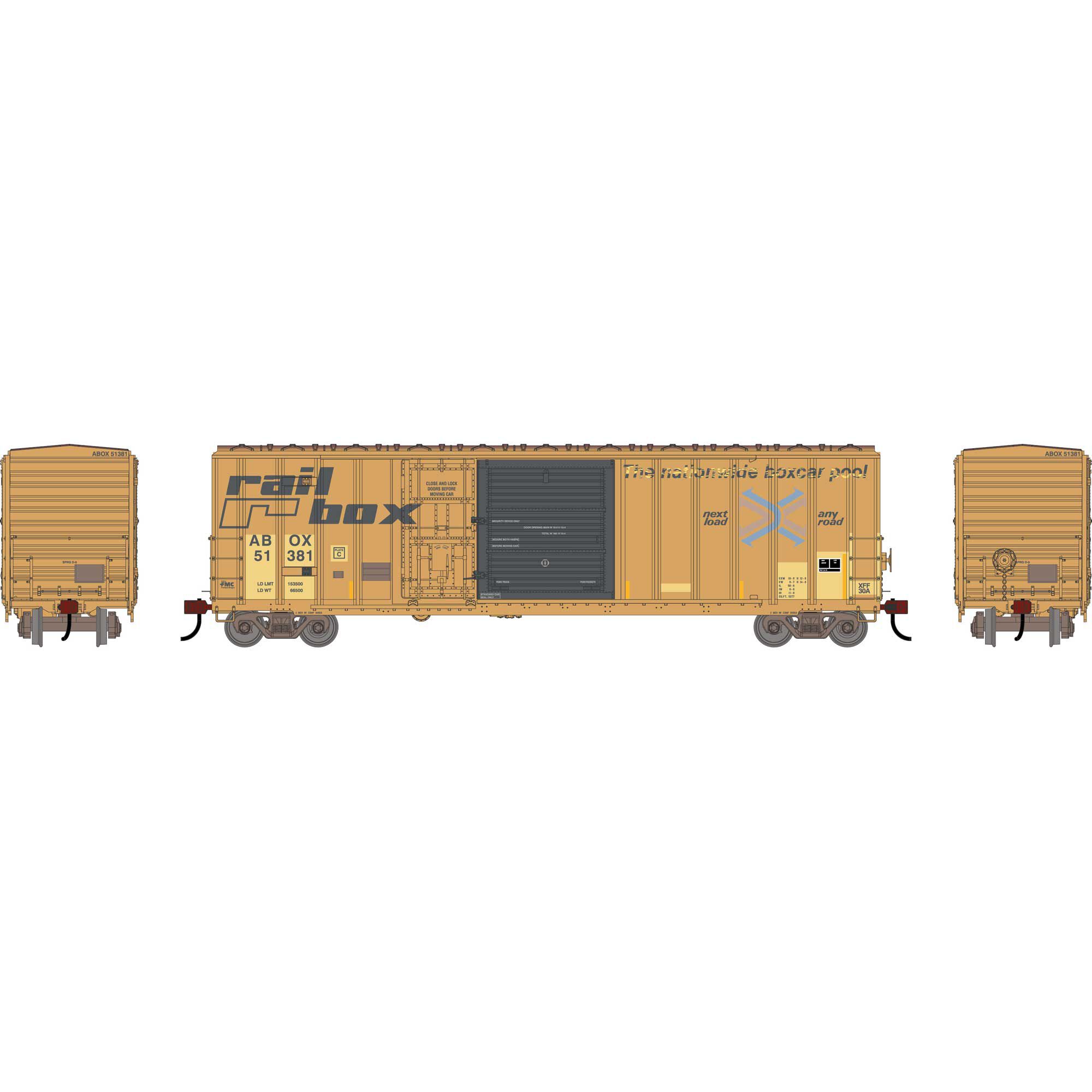 Athearn Athearn HO ATH 50' FMC 5277 Combo Door Box Car, Primed For