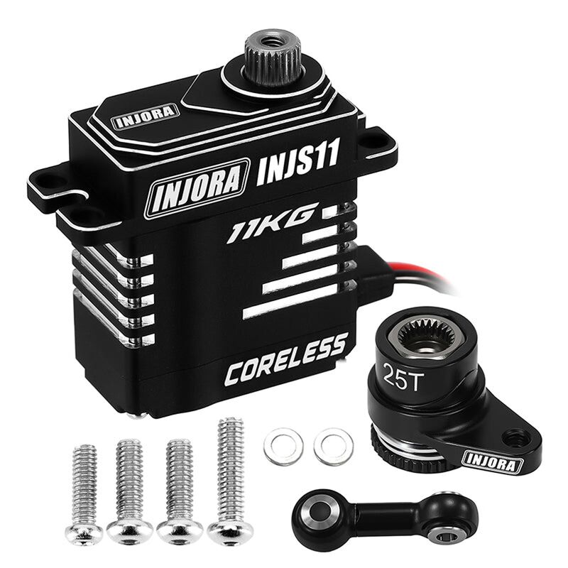 INJORA Aluminum 25T Servo Saver Set & Servo, 1/16 ARRMA Mojave GROM