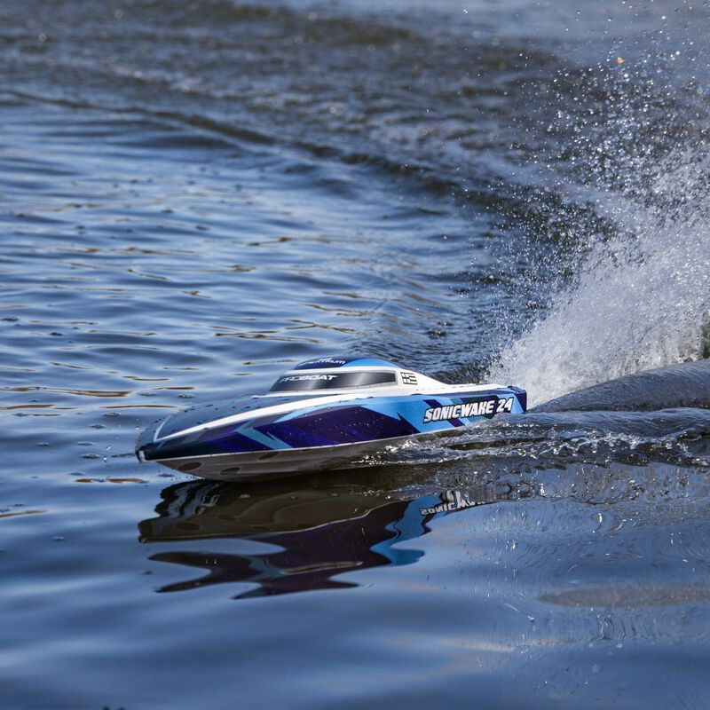 Pro Boat Sonicwake 24" Self-Righting Brushless Deep-V RTR (Battery & Charger Included), Blue Pro Boat Sonicwake 24" Self-Righting Brushless Deep-V RTR (Battery & Charger Included), Blue