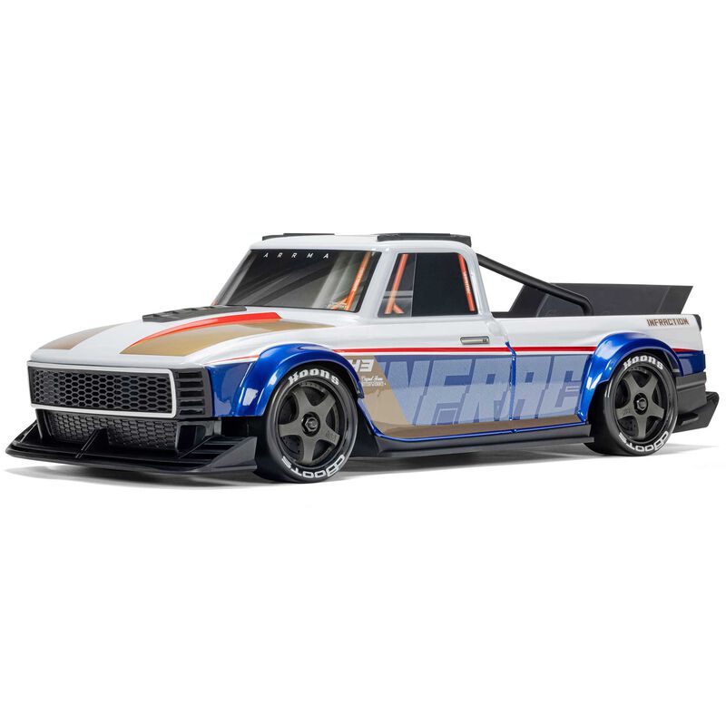 ARRMA 1/12 INFRACTION GROM 3S 4X4 Ready-To-Run Brushless All-Road Street Bash, Blue/Red