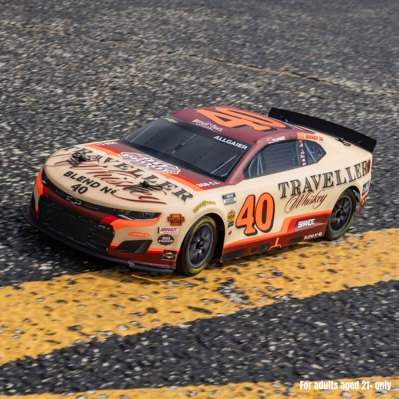 Losi 1/12 NASCAR RC Race Car Justin Allgaier No. 40 2026 Traveller Whiskey Chevrolet ZL1 2S AWD RTR Brushed On-Road (Battery & Charger Included) Losi 1/12 NASCAR RC Race Car Justin Allgaier No. 40 2026 Traveller Whiskey Chevrolet ZL1 2S AWD RTR Brushed On-Road (Battery & Charger Included)