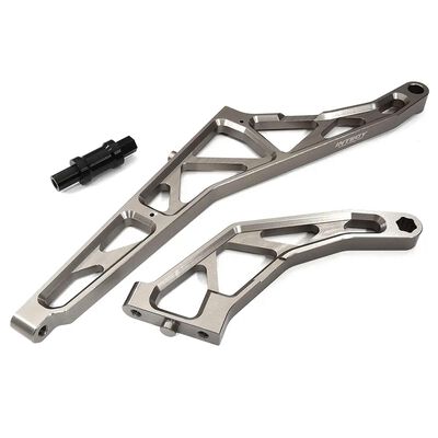 Billet Machined Rear Chassis Braces (2): Losi DBXL-E 2.0 Billet Machined Rear Chassis Braces (2): Losi DBXL-E 2.0