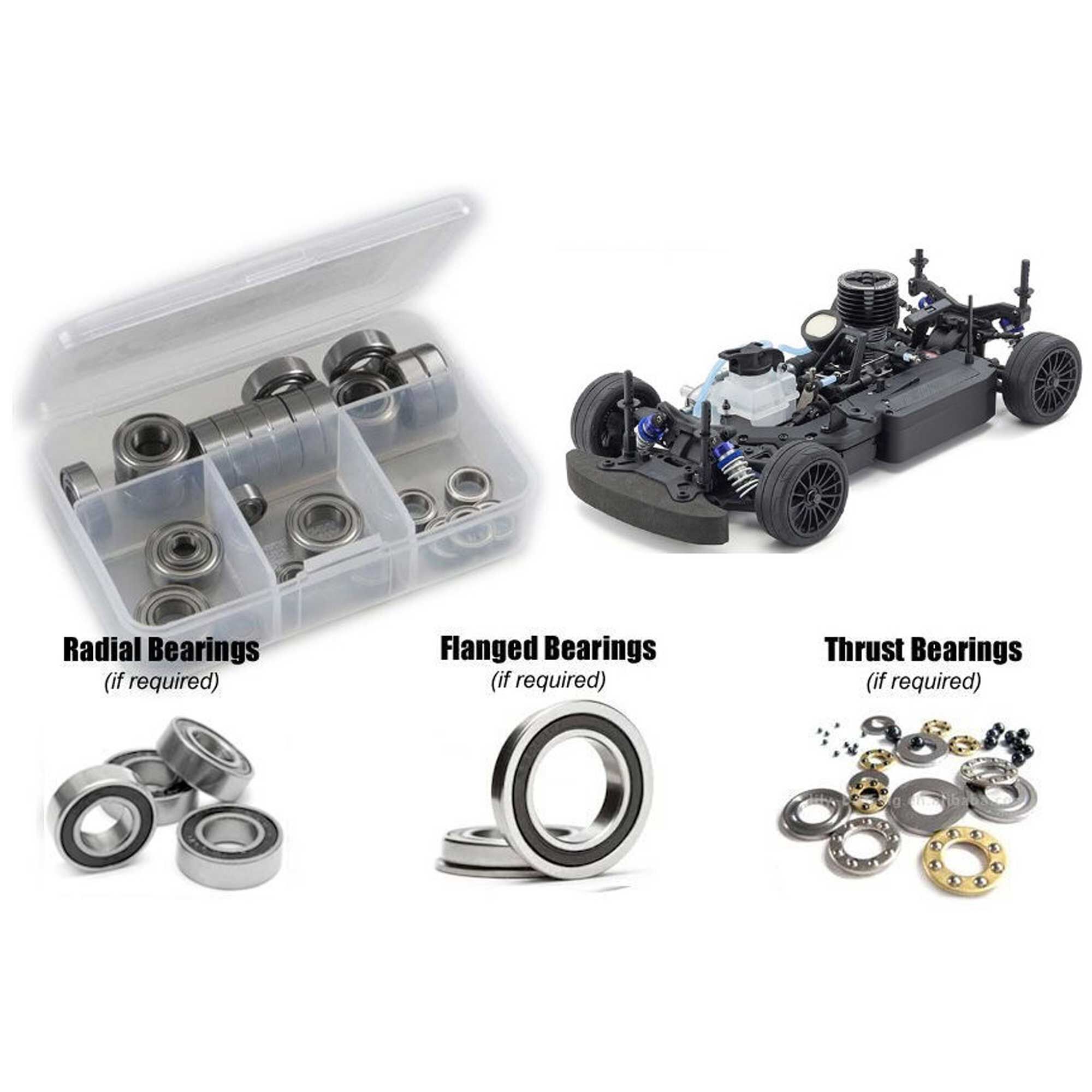 RC Screwz Rubber Shielded Bearing Kit, 1/10 Kyosho FW-06 Nitro