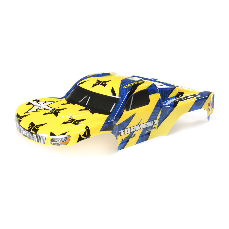 1/10 Painted Body, Yellow/Blue: 1/10 2WD Torment