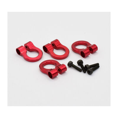 1/10 Scale Aluminum Red Tow Shackle D-Rings (4) 1/10 Scale Aluminum Red Tow Shackle D-Rings (4)