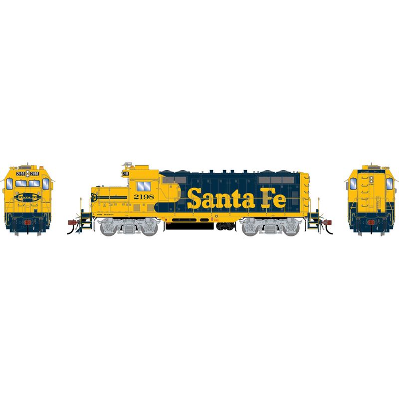 Athearn Genesis HO GEN GP7u Locomotive w/DCC & Sound, ATSF #2198