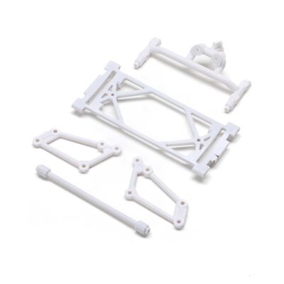 Front Wing Mount Set, White: 22S Sprint Front Wing Mount Set, White: 22S Sprint