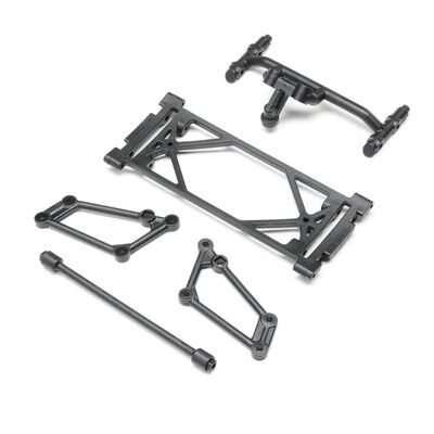 Front Wing Mount Set, Black: 22S Sprint Front Wing Mount Set, Black: 22S Sprint