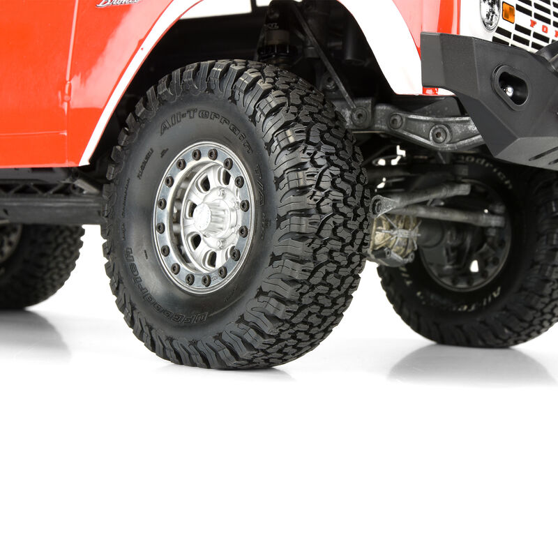 Impulse 1.9 Zoll Felgen Für 1/10 RC Crawler – 12 Mm Hex, 2 Stück, Schwarz/silber