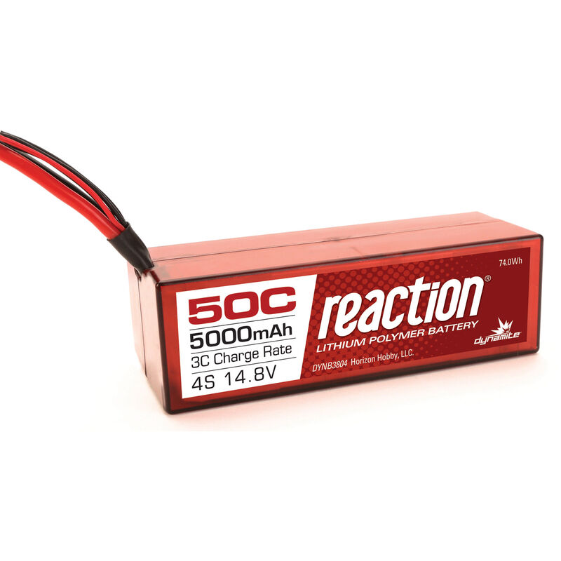 Dynamite 14.8V 5000mAh 4S 50C Reaction 2.0 Hardcase LiPo Battery