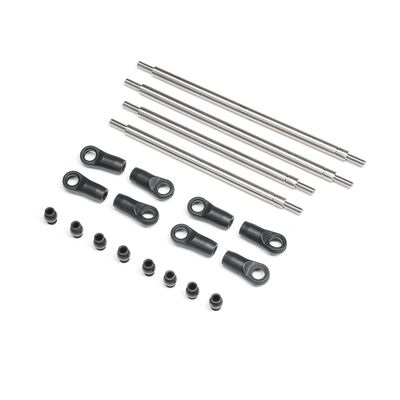 Rear Upper/Lower 4WS Links Set, Titanium: AXP8 Rear Upper/Lower 4WS Links Set, Titanium: AXP8