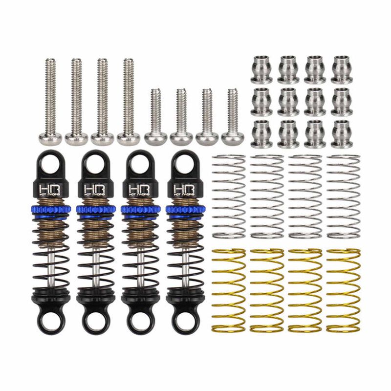 Aluminum 21.5mm Adjustable Shocks with Three Spring Rates, 1/30 Axial SCX30