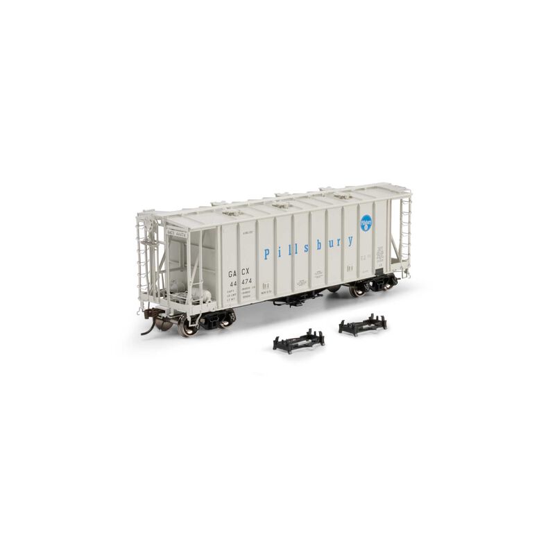 Athearn Genesis HO GEN GATC 2600 Airslide Covered Hopper, GACX/Pillsbury #44474