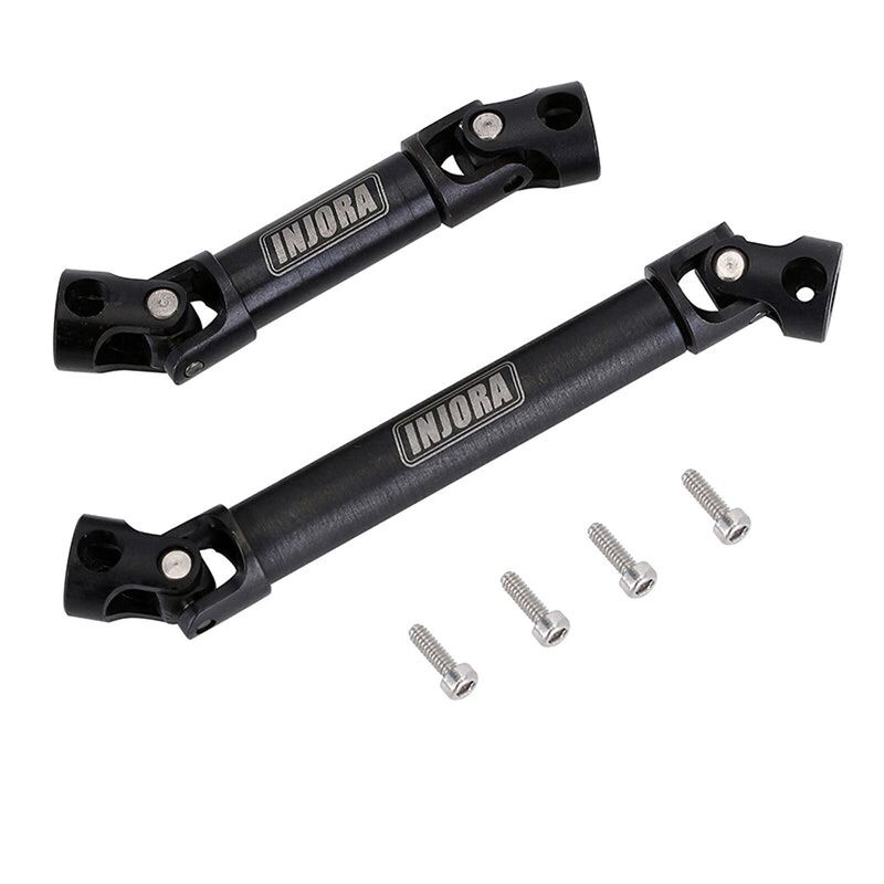 INJORA Steel Drive Shaft Set, Black, 1/24 Axial SCX24 JLU/ Bronco