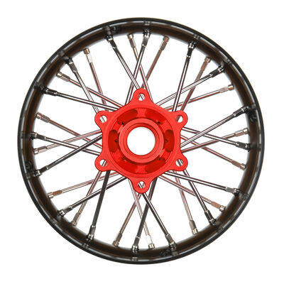 1/4 Pro-Spec Aluminum V2 Bead Rear Wheel Black/Red (1): Promoto-SM 1/4 Pro-Spec Aluminum V2 Bead Rear Wheel Black/Red (1): Promoto-SM