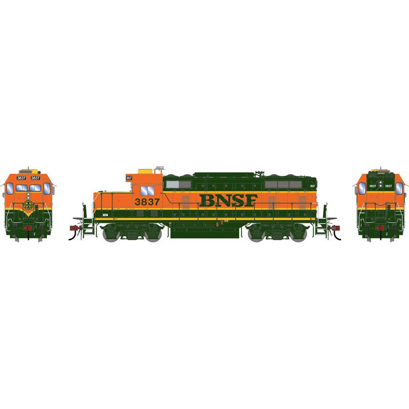 Athearn Genesis HO GEN GP7u Locomotive, BNSF 'H1' #3837